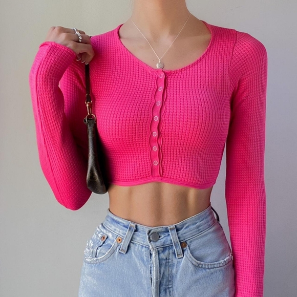 Out From Under Seamless Thermal Cropped Top - Picture 2 of 6